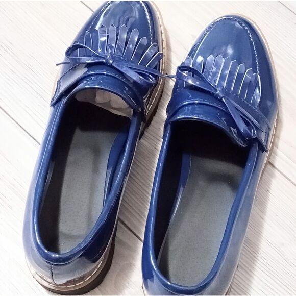 (57-4501) Tassel Loafers Navy Blue Sz 42 (11.5) - Picture 7 of 11